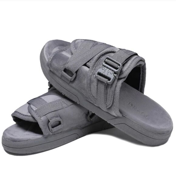 DRACO Cool Grey Dracos Slides Size 9-10 NWT in packaging - Picture 2 of 16